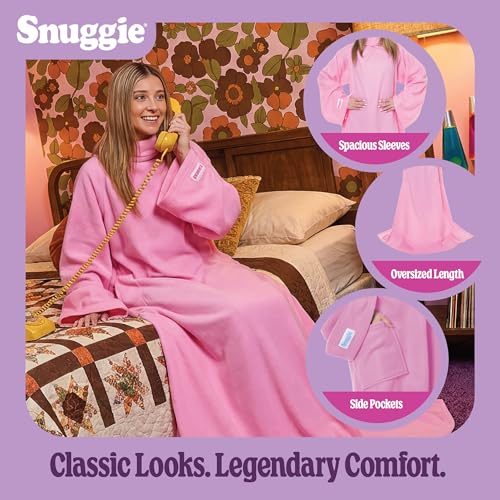 Image of Snuggie The Original Wearable Blanket With Sleeves & Pockets | Cozy Oversized Throw for Adult Men & Women | One Size, 71x54