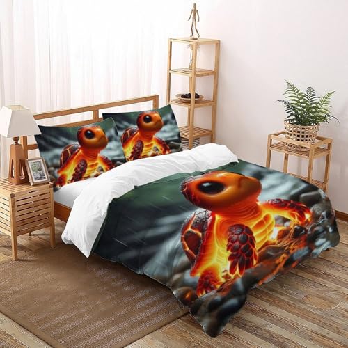 Parure housse de couette 3D fermeture éclair douce lit double enfant - 2