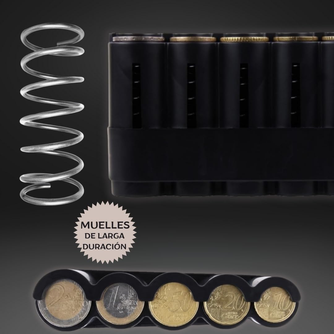 Portamonedas Profesional: Diseño Exclusivo con Clasificador y Dispensador Integrado de Monedas, Ideal para Taxis, Camareros y Conductores Eficientes!.