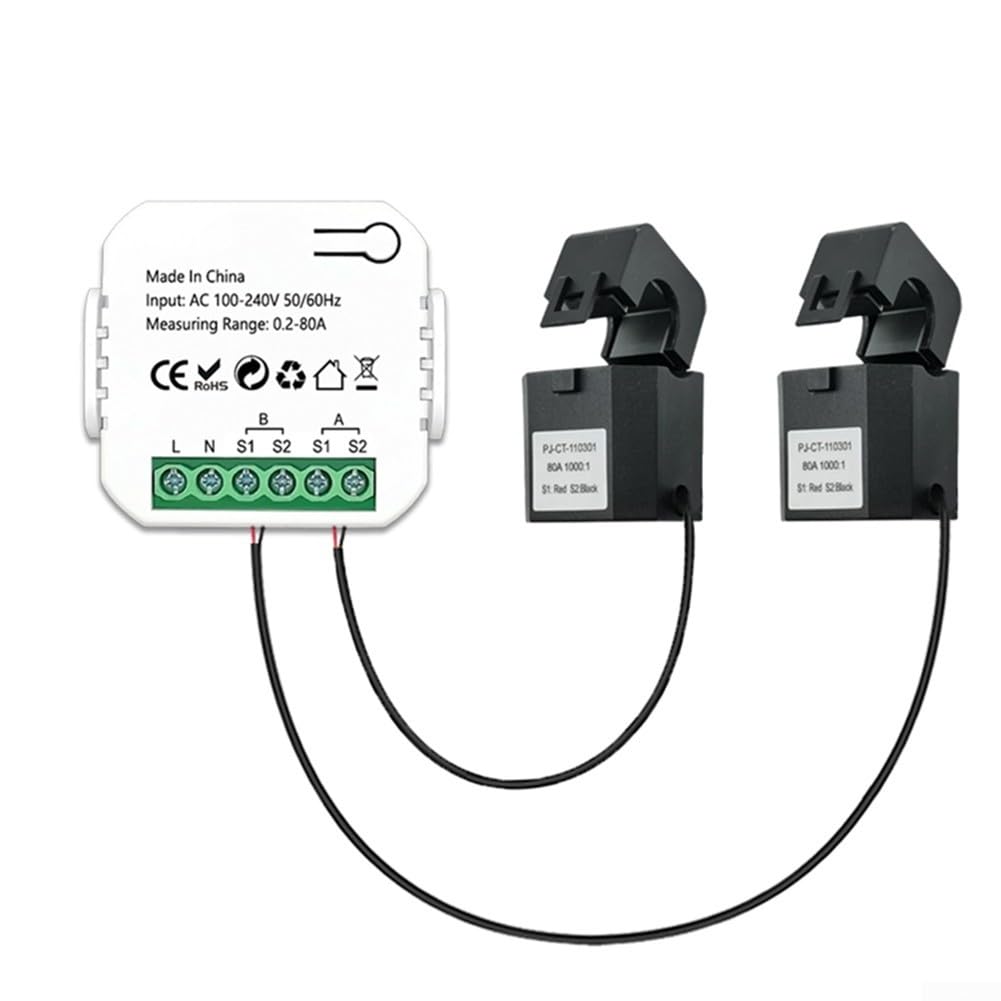 Smart Contatore di energia a 2 canali bidirezionale WLAN per tuya Smart (2