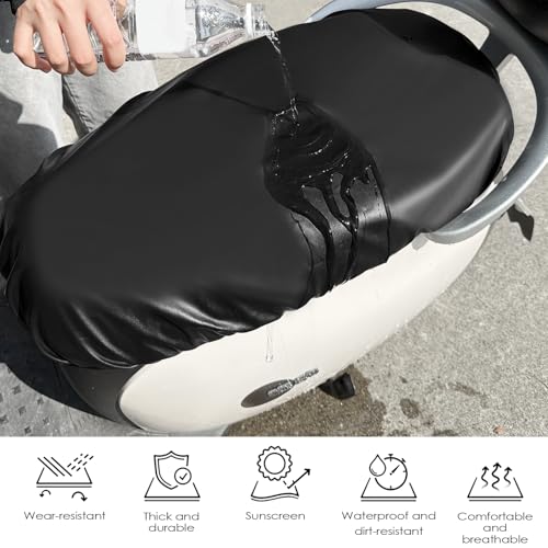 Homshsjhkis Universal Motorrad Sitzbezug, Groß Motorrad Sitzabdeckung Kissen, Wasserdichter Sitzbezüge mit Gummiband Moto Roller Kissenbezug,