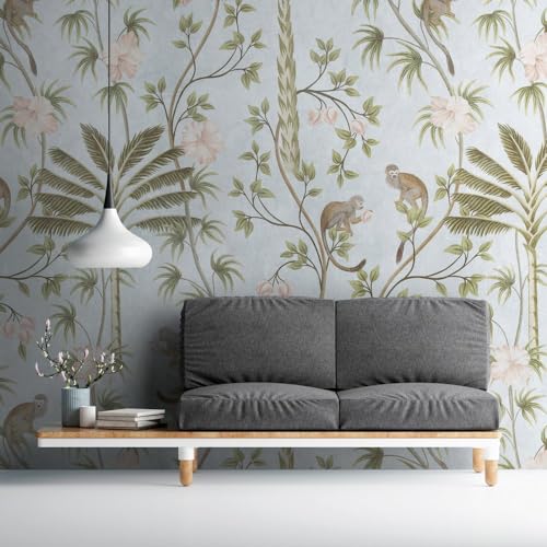 Livingwalls Jungle The Wall Non-Woven Wallpaper 1.59 m x 2.80 m Green Turquoise Grey Made in Germany 382311 382311 - Image 4