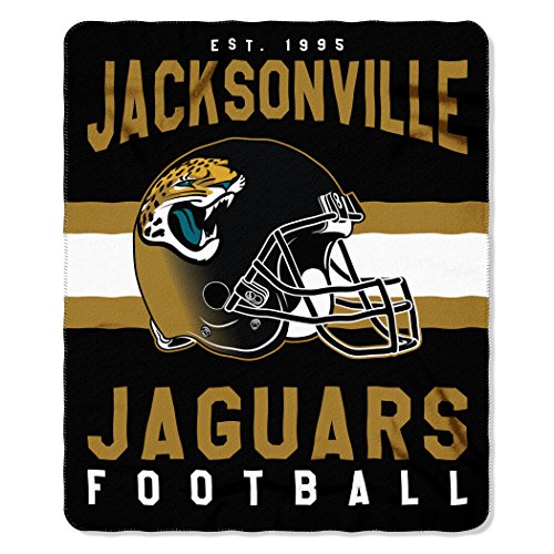 NFL Jacksonville Jaguars Singular Fleece Throw, 50-inch by 60-inch, Multicolor