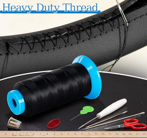 Hilo de Coser Resistente Negro 1640 Yardas miniatura 3