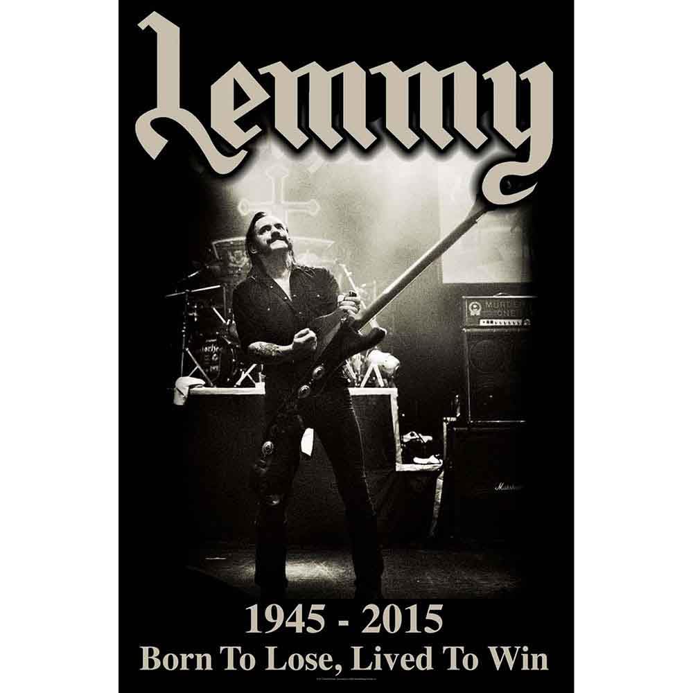 Lemmy Black Poster Born To Lose Live To Win Official Textile Flag 70Cm X 106Cm One Size