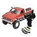 YIKESHU RC Rock Crawler WPL C24 RC Truck 4x4 1/16 RC Crawler Off Road All Terrain Car Proportional Throttle Steering Hobby RC Toy Climb Semi Truck LED Light RTR Trailer (Red)