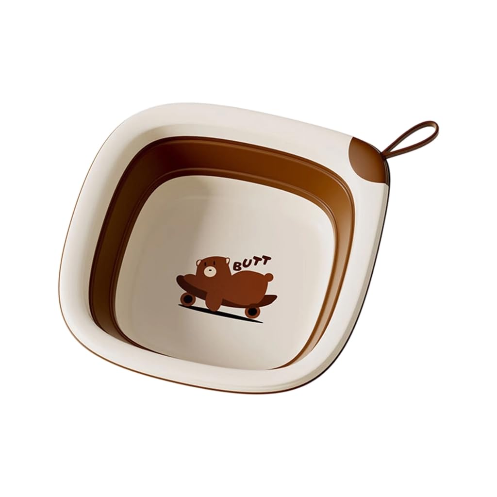GMBYLBY Foldable Baby Washbasin Small Bath Tub For Newborns Toddler Portable Lightweight Travel Home Use Cartoon