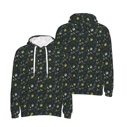 Sweat à capuche skateboard pour vos sorties urbaines pull décontracté imprimé graffiti - 6