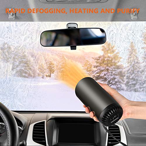Portable Windshield Car Heater, NaCot Mini Car Defroster Defogger 12V 150W 2 in 1 Heating/Cooling Mini Auto Car Heater with Suction Holder and Cigarette-Lighter
