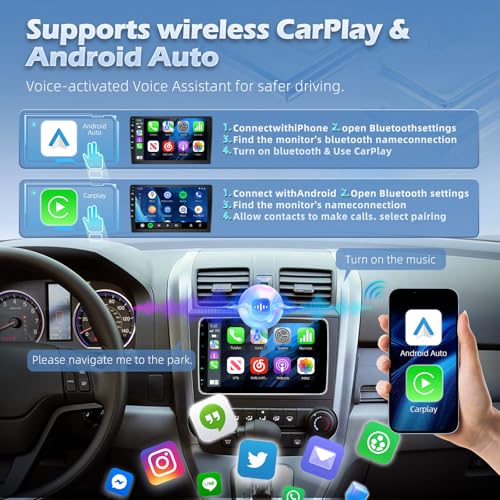 Radio para auto con pantalla táctil de 10 pulgadas miniatura 3