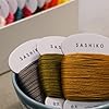 DARUMA Sashiko Thread Card Rolls Set of 3 (32.8 Yards x3) - Sewing & Embroidery, Includes Instruction Manual and Gift Packaging (Thick, Bamboo)