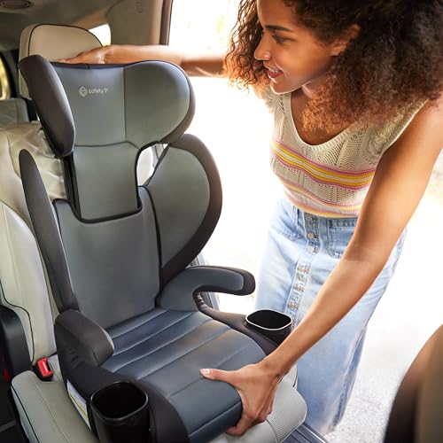 Safety 1st Grow and Go 2-in-1 Booster Car Seat with ComfortWings, Converts High-Back to Backless, 19" Wide, Slim Design, Lightweight, Foldable, Easy-Clean, Cup Holders, 40-100 lbs, Sea Serpent - image 9