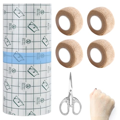 Segunda Piel Aposito 15 cm X 10m Vendaje Para Tatuajes Second Skin Tattoo Con Tijeras Y Venda Apto Para Deporte Ducha