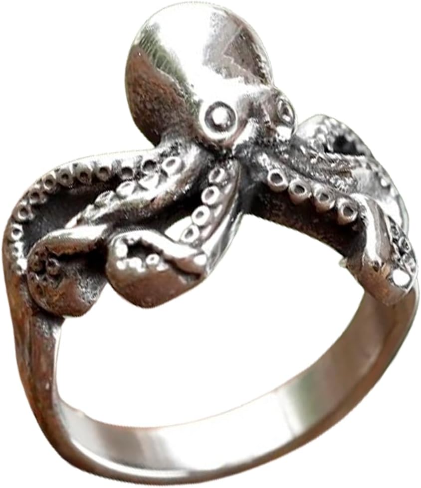 Cthulhu Stainless Steel Ring | Tentacle Octopus Sea Moster Ring | Unique Devil-Themed Jewelry