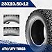 MaxAuto AT23X10.50-12 Hilly Lawn ATV Tires,23x10.5x12 Tire Replacement for All Trail Rear Tire,Lawn Mower Tractor,Golf Cart Turf,4-Ply Tubeless,2 Pack