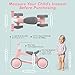 DRAMATION Baby Balance Bike for 1 Year Old Girls Gifts, 10-12 Months No Pedal Toddler Balance Bike with 4 Silence Wheels, 1st Birthday Gift, Ride On Toys for Boys Girls 1 Years Old, Pink