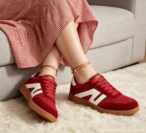 Image of LUCKY STEP Women Retro Gum Sole Fashion Sneakers