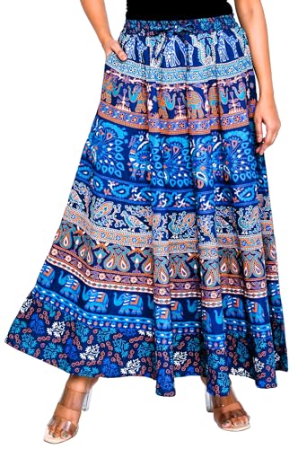 Image of Premium Cotton Skirt for Women with Pocket, Free Size