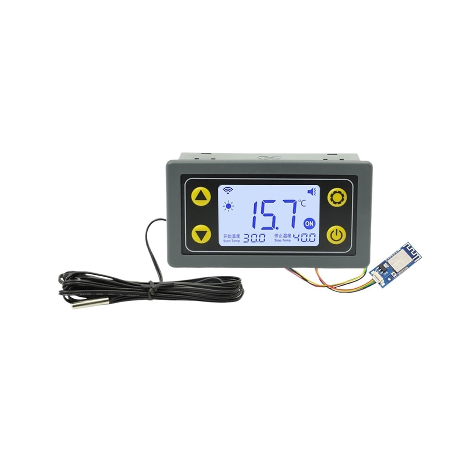 C110-220V 10A/30A Termostato WiFi Regolatore di Temperatura Termostato con Display Digitale | Thermostat(Brown)