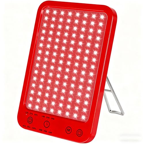 Image of Red Light Therapy for Face, Portable Infrared Red Light Panel with 660nm Red Light and 850nm Near Infrared 3 Modes, 6 Adjustable Brightness and Timer, Home and Travel Beauty Wellness (red)