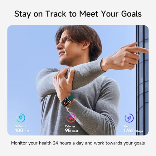 Image of Smart Watch for Men Women, 1.85 inch HD Smartwatch Compatible iPhone /Samsung /Android (Answer /Make Calls), 100+ Sport Modes Fitness Tracker with Heart Rate /Sleep /Step Monitor, IP68 Waterproof, 2 Bands