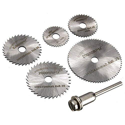 Hetkrishi 6pcs set Mini HSS Circular Saw Blades Rotating Tool For Dremel Rotary Metal Cutter Hand Tool Set of Diamond Cutting Discs chuck (B09B26C2KR) Amazon Price History, Amazon Price Tracker