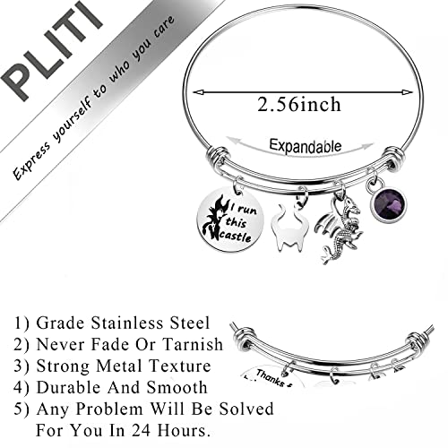 PLITI Movie Fans Bracelet - Run This Castle Charm - Resting Witch Face - Horns - Inspirational Jewelry2