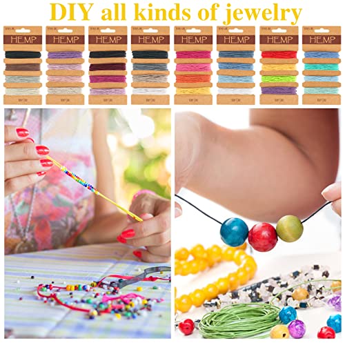 32 Colors 160 Yards Thread Cord Multi-Color Flax String Cord, Natural Twine Cord Rope String For Handmade Craft Bracelets Keychains Making Accessories #TOP6