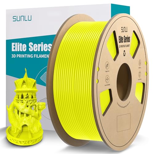 Image of PLA Filament 1.75mm, Fit Most FDM 3D Printers, Neatly Wound 3D Printing Filament 1.75mm, Dimensional Accuracy + /- 0.02 mm, 1kg Spool (2.2lbs), Yellow