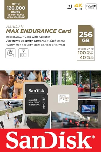 SanDisk 256GB MAX Endurance microSDHC™ Card with Adapter for 4K Video on Dashcams and Video Surveillance Cameras - Image 5