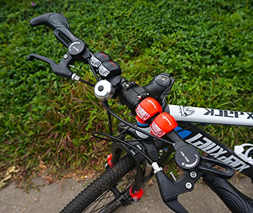 Constefire 4 Piezas LED Clip-On Silicon Band Luces de Bicicleta Lámpara Luz LED para Bicicleta Super Brillante Luz Bici Frontal y Trasera ，Satisfacción al 100% y ¡Libre de Riesgos! (4PCS-2colores) - imagen 3