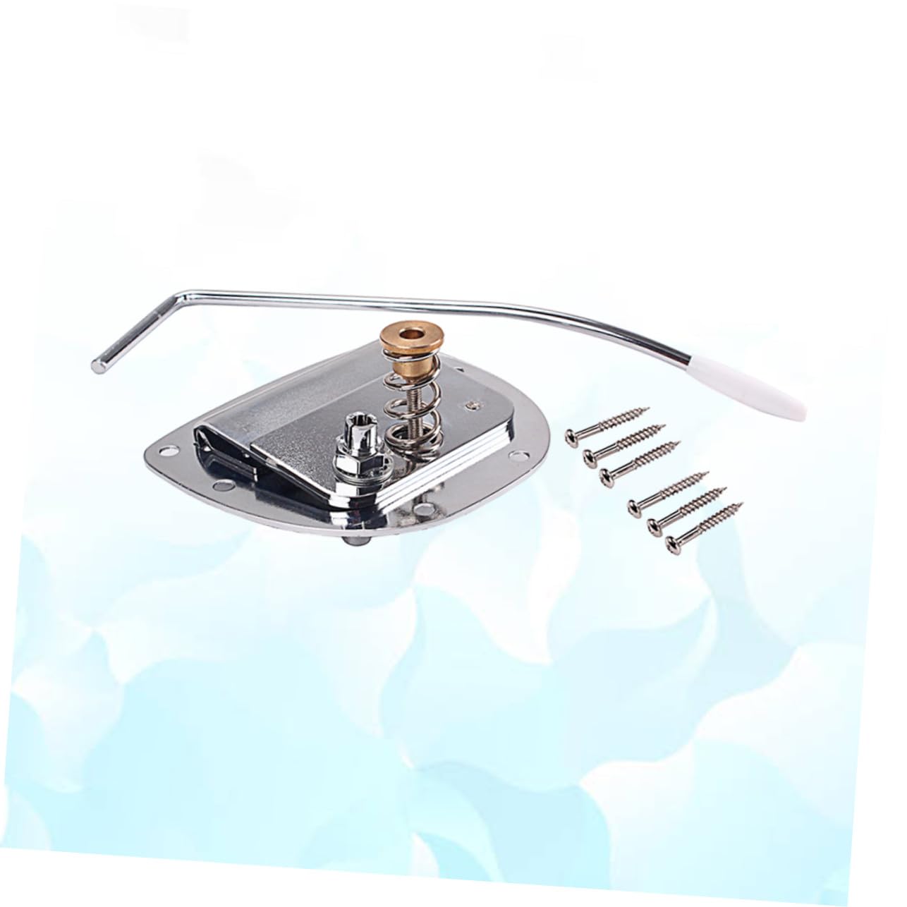 Puente de Trémolo para Guitarra Eléctrica Jazz Master Sistema Ajustable Repuesto Duradero Compatible con Mustang y Guitarras Clásicas Color Plata