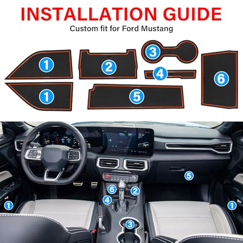 Image of Custom Cup Holder Inserts for 2026 2025 2024 Ford Mustang Accessories