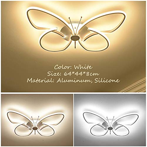 Plafonnier chambre d'enfants LED papillon 64cm dimmable avec télécommande - 5