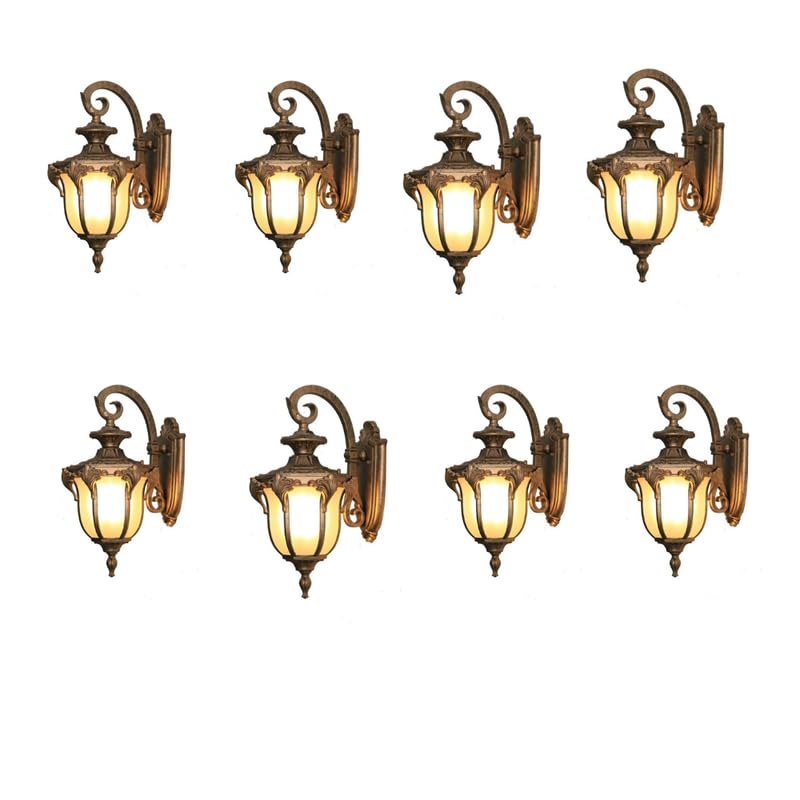 Image of B22 Holder Cast Aluminium Hanging Lamp Antique Gold Finished Standard Traditional Wall Light Modern Pendant Ceiling Lamp for Home, Cafe, Restaurant, Bar & Office Decor (Pack of 8)