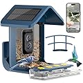 Bird Feeder with Camera Solar Powered : Smart Camera Bird Feeder 2K Live Feed Cam for Outdoor Backyard - Ai Identify Auto Capture Videos Pictures, Gifts for Birdlover Mom Dad, 2.5GHz WiFi