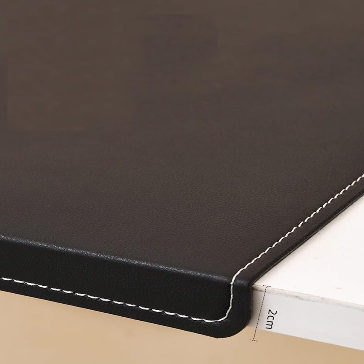 Tappetino da scrivania con protezione dei bordi, grande tappetino per mouse, in pelle PU, con blocco con bordo antiscivolo, per casa, ufficio, accessori da scrivania, scrittura, lavoro, studio