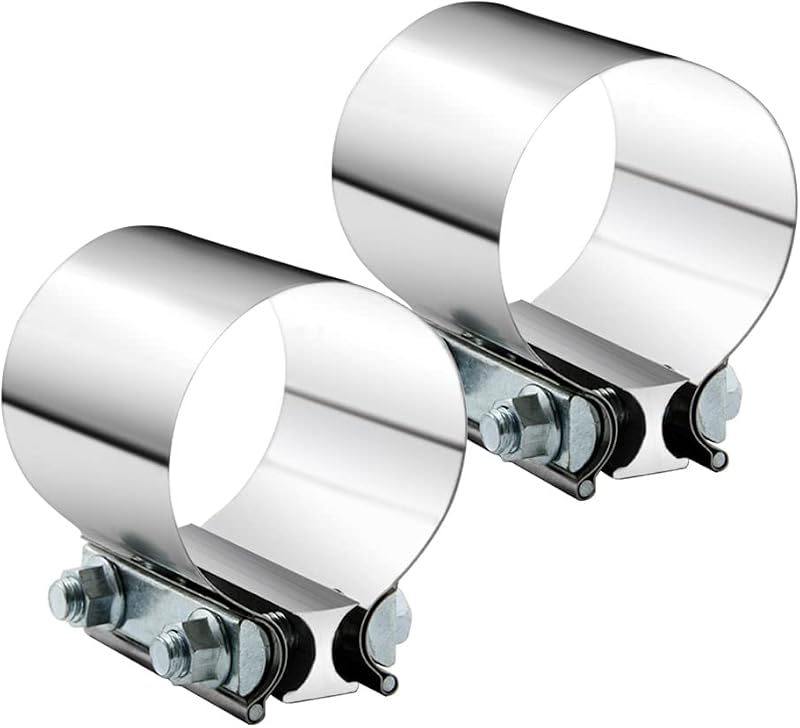Abraçadeira de banda para escapamento A ABIGAIL 6,35 cm em aço inoxidável – Conjunto com 2 unidades