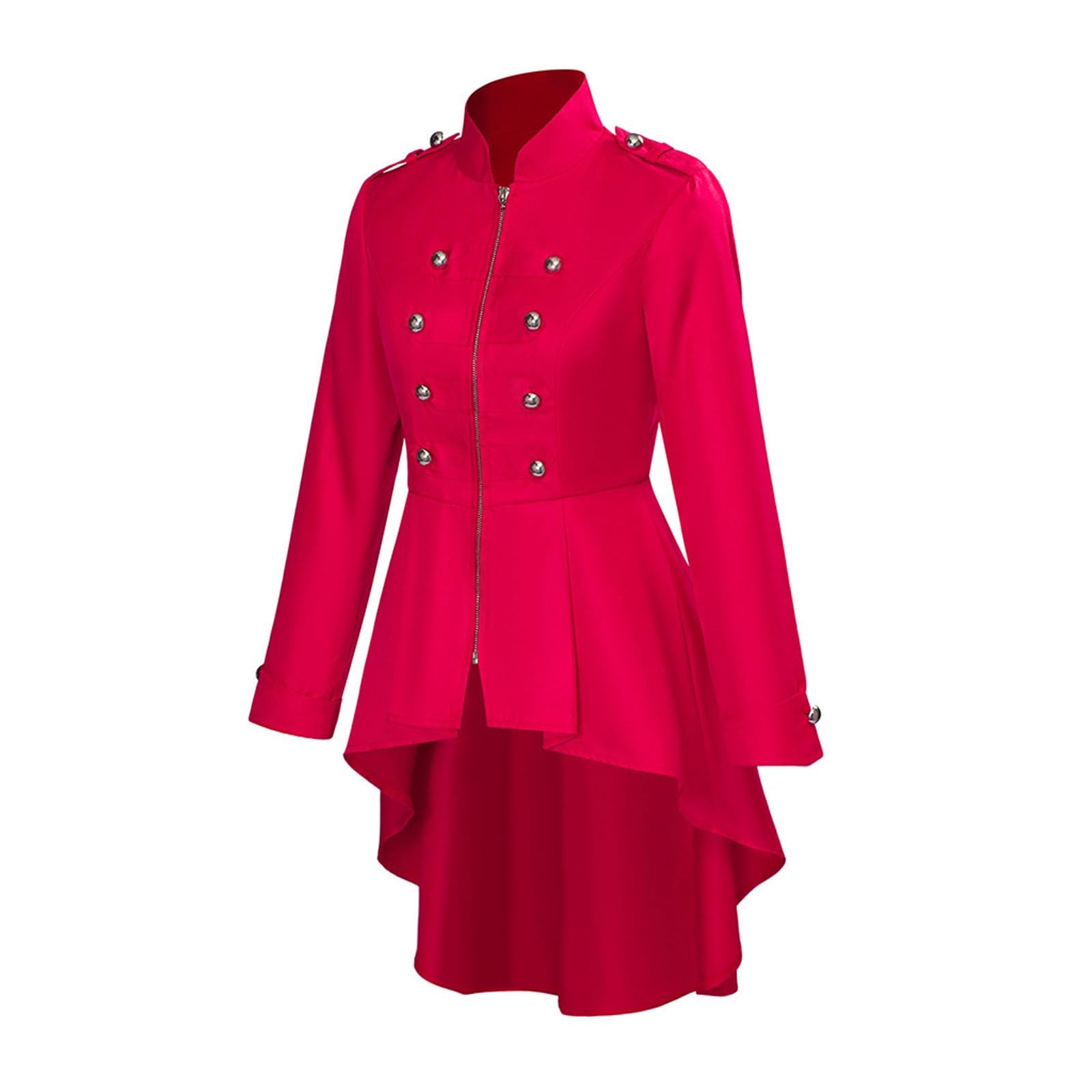 Generisch Giubbotto da donna con decorazione a bottoni, per elegante cosplay, storico guardaroba
