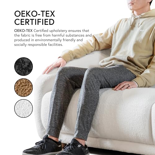 Sillón moderno con reposabrazos inclinados marrón miniatura 3