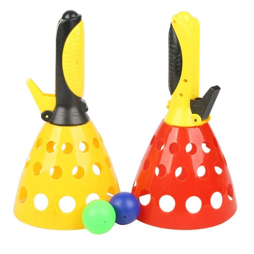 FIZLOZ Shoot Balls, Click and Catch Basketball, Catch Launcher, Twin Ball Hand Basketball Set in Air Game Toy Set for Kid