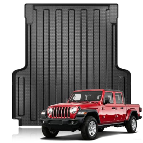 YZONA Custom Fit Truck Bed Mat for 2020-2026 Jeep Gladiator JT 5FT Short Bed (60 in) Heavy Duty TPE Bed Liner Anti-Slip All Weather Protection Laser Measured