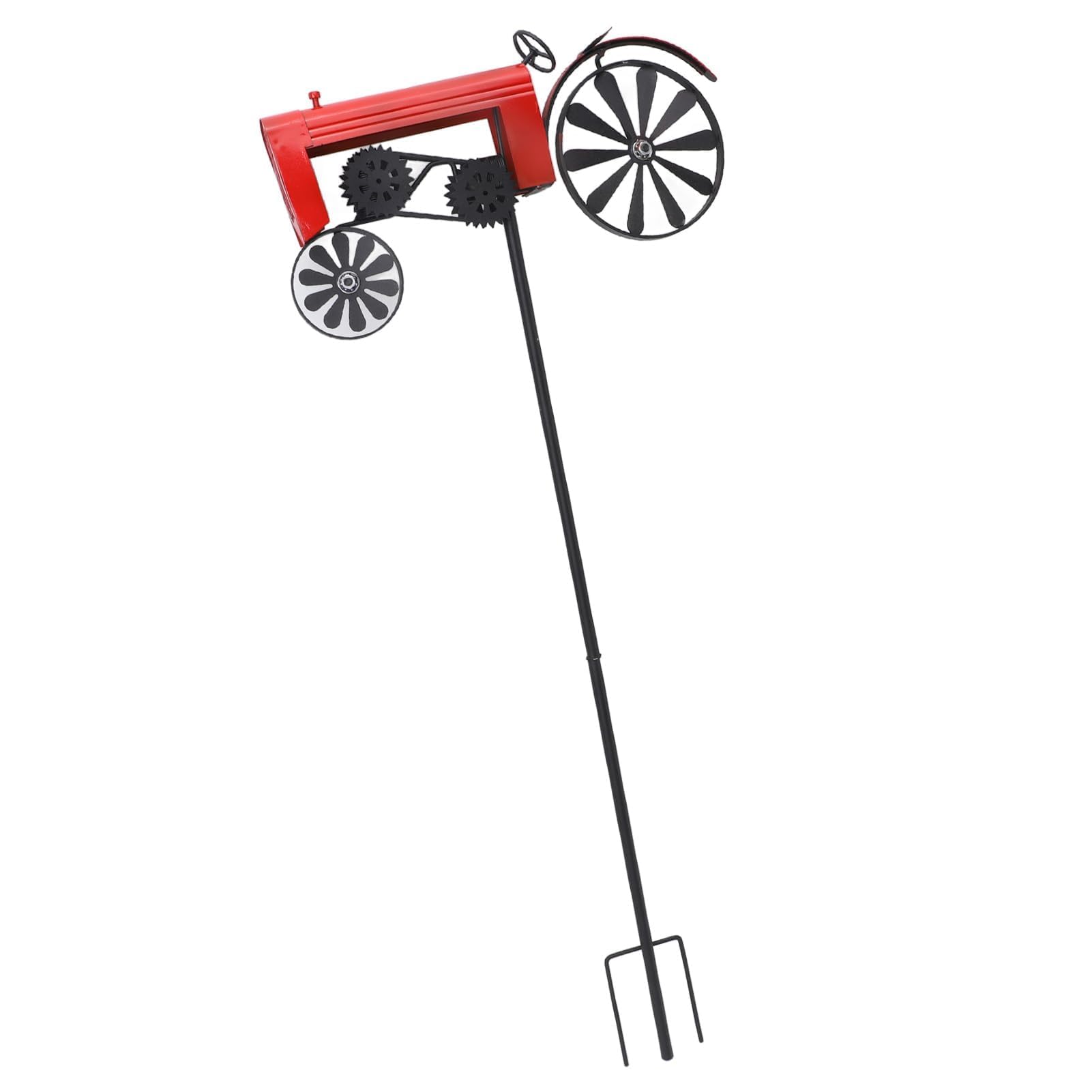 Molinillo de viento para tractor con estacas, molinete para decoración de jardín, dispositivos de pájaros, disuasorio para asustar a los pájaros lejos del patio, granja, estaca de metal al aire libre,