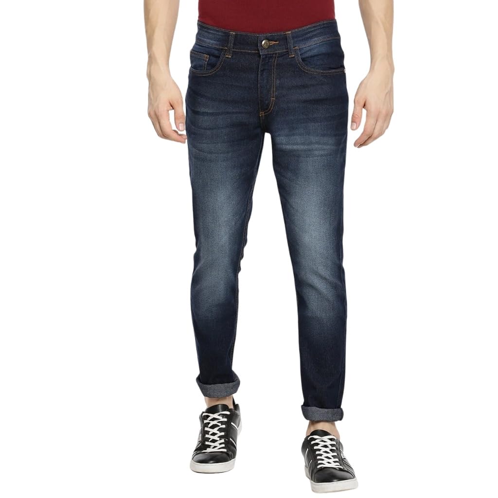 the indian garage co Men's Slim Fit Mid Rise Jeans-picture-59