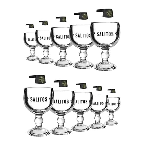 Salitos Salrita Cocktail-Gläser 10er Set inkl. 10x Flaschenhalterung Kelchglas für Cocktails Cover