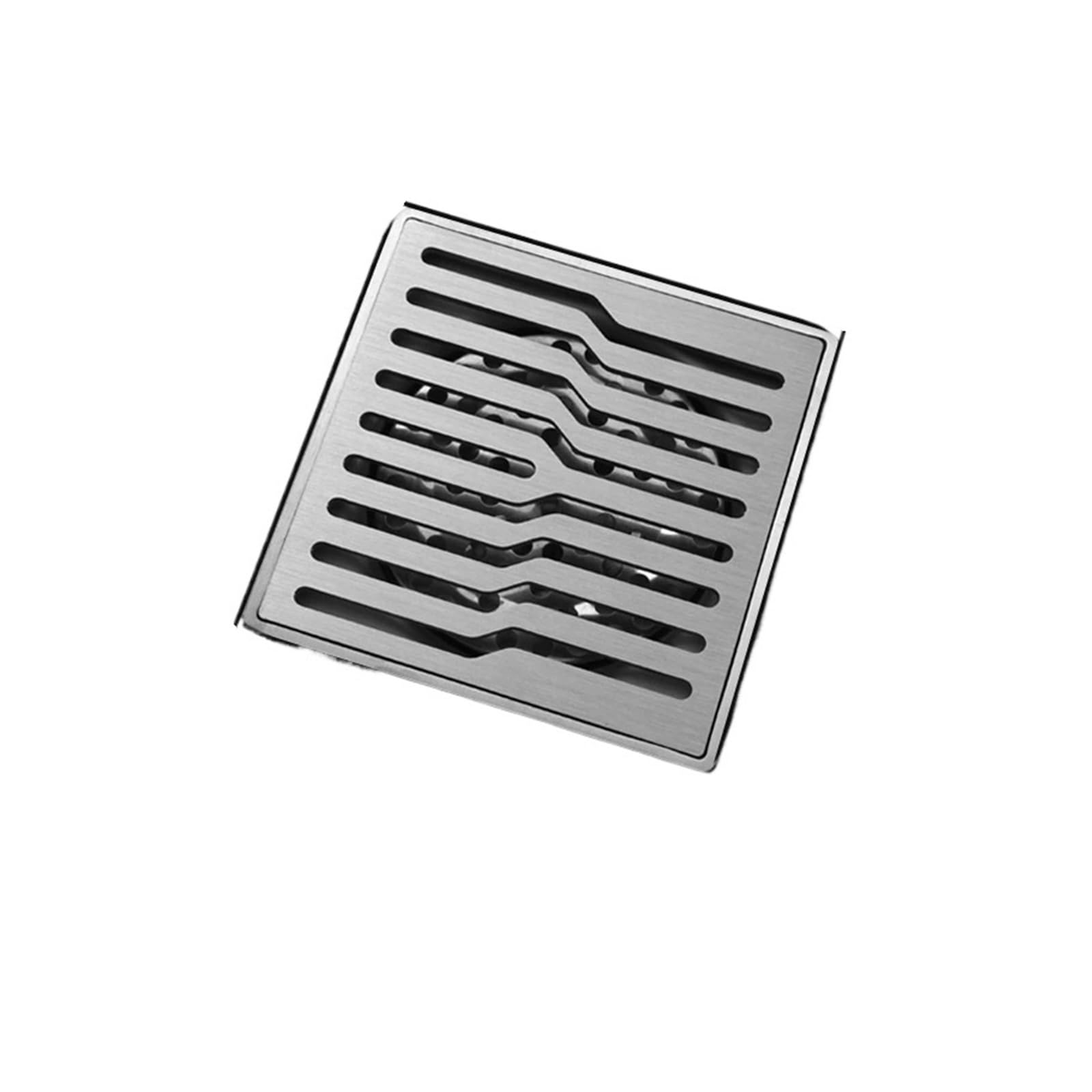 1PCS Brushed Gold Square Stainless Steel Floor Drain For Shower Washing Machine(Brushed)