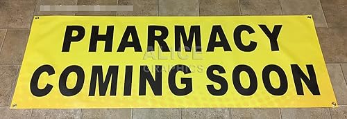 Miniatura 2 de Cartel de pancarta de farmacia de 22 x 60 pulgadas (diseño #4), cambio de texto existente disponible (opcional)