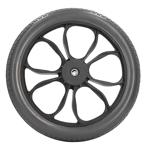 XHTLLO 14in Wheelchair Wheel Replacement, Solid Polyurethane Foam Tire, Non Slip Rear Wheel for Manual Wheelchairs, Transport Trolleys, Waterproof, Lightweight