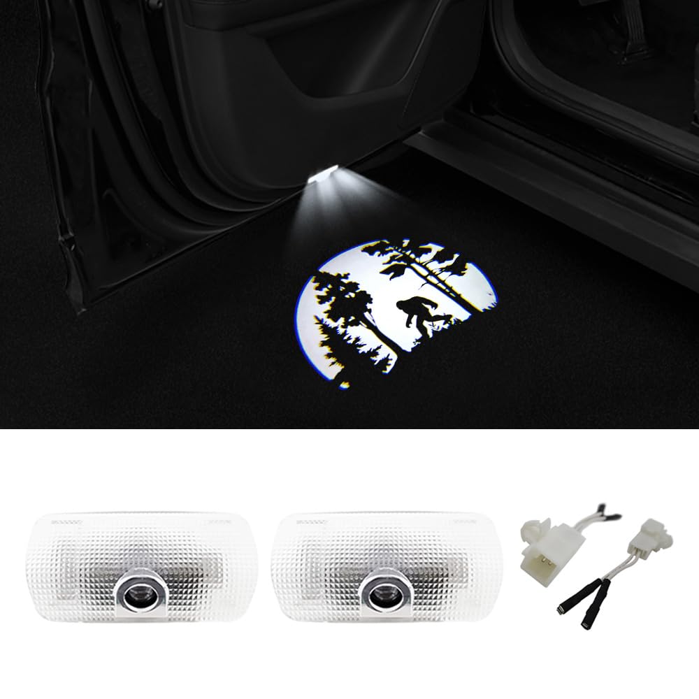 2 Pcs Car Door Logo Lights Car Projection LED Projector Door Shadow Light Welcome Light Puddle Lights Compatible for 4Runner Tundra Highlander Sequoia Venza Land Cruiser