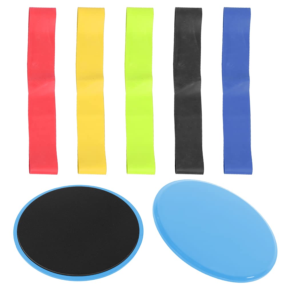 Generic Disks Slider Fitness Slider, Sports Exercise Sliding Disc, Fitness Sliding Disc, for Home Gym Aerobics Calisthenics(Blue Slide+Five-Piece Set+Cloth Bag)-image-25